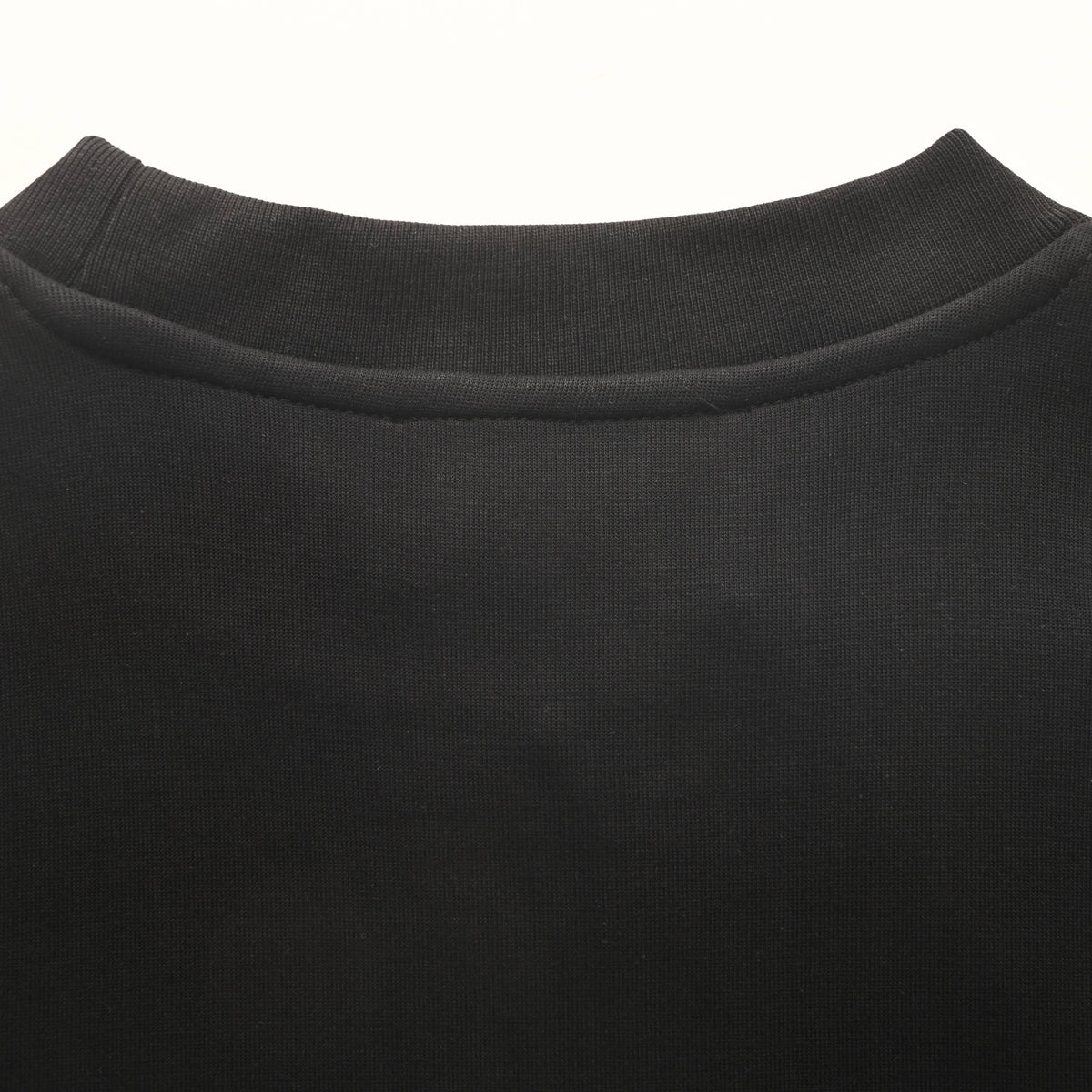 Prada Triangle Logo Cotton Crewneck Sweatshirt with Nylon Panels