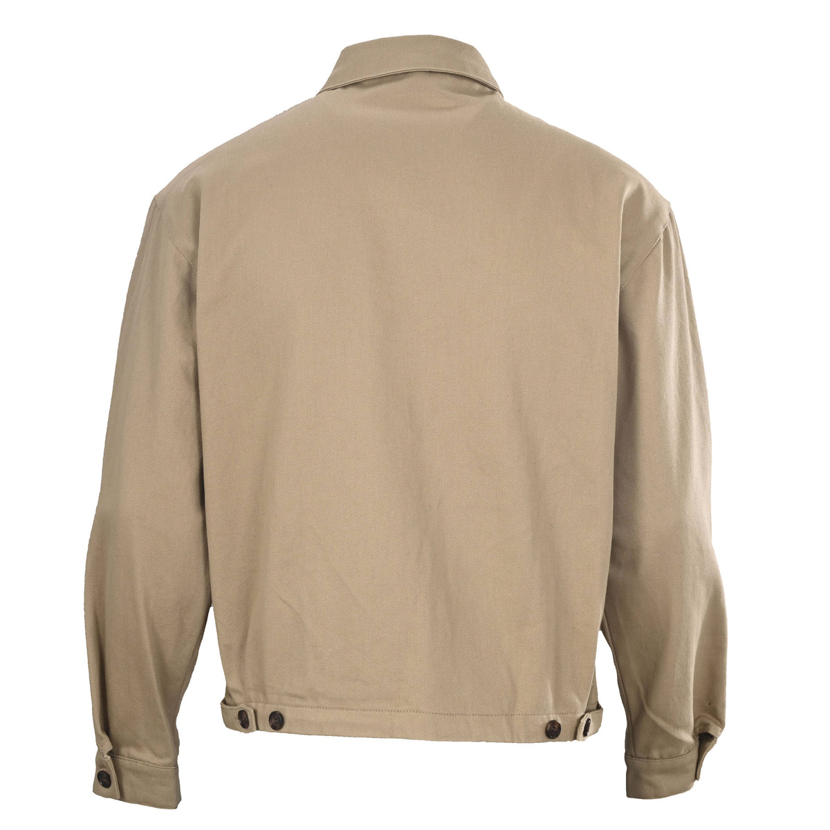 Prada Khaki Distressed Cropped Cotton Jacket
