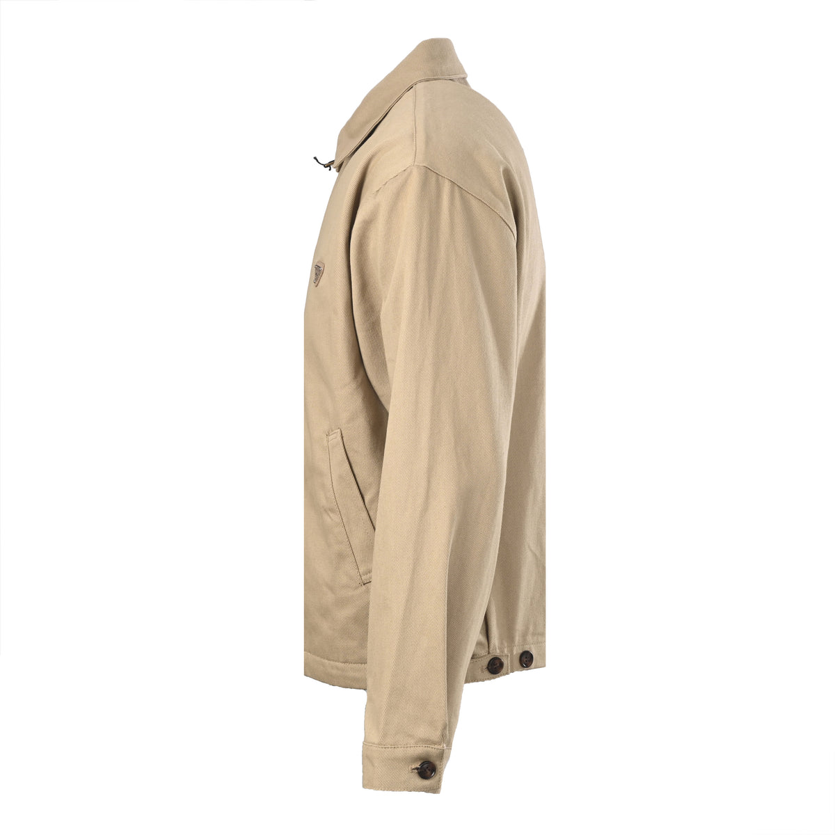 Prada Khaki Distressed Cropped Cotton Jacket