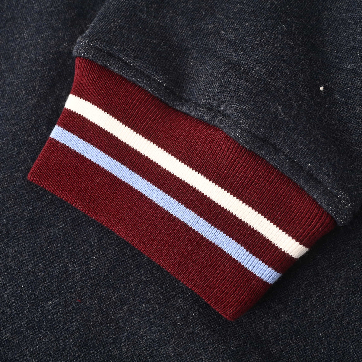 Prada Relaxed-Fit Fleece Crewneck Sweatshirt with Striped Trim