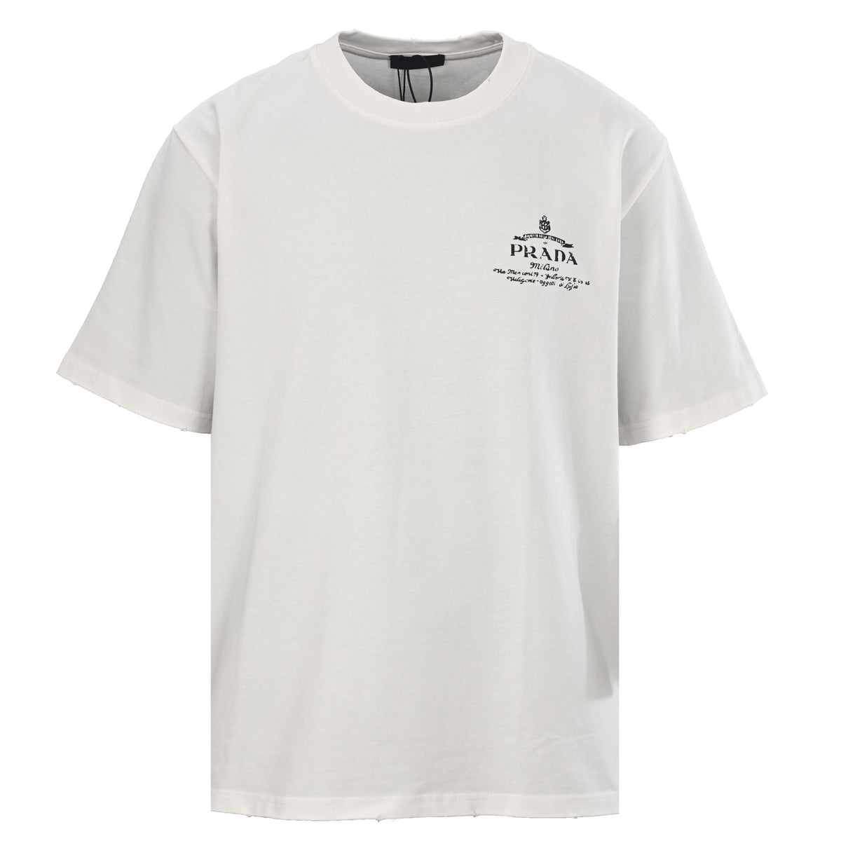 Prada Lettering Chest Logo Short-Sleeve T-Shirt