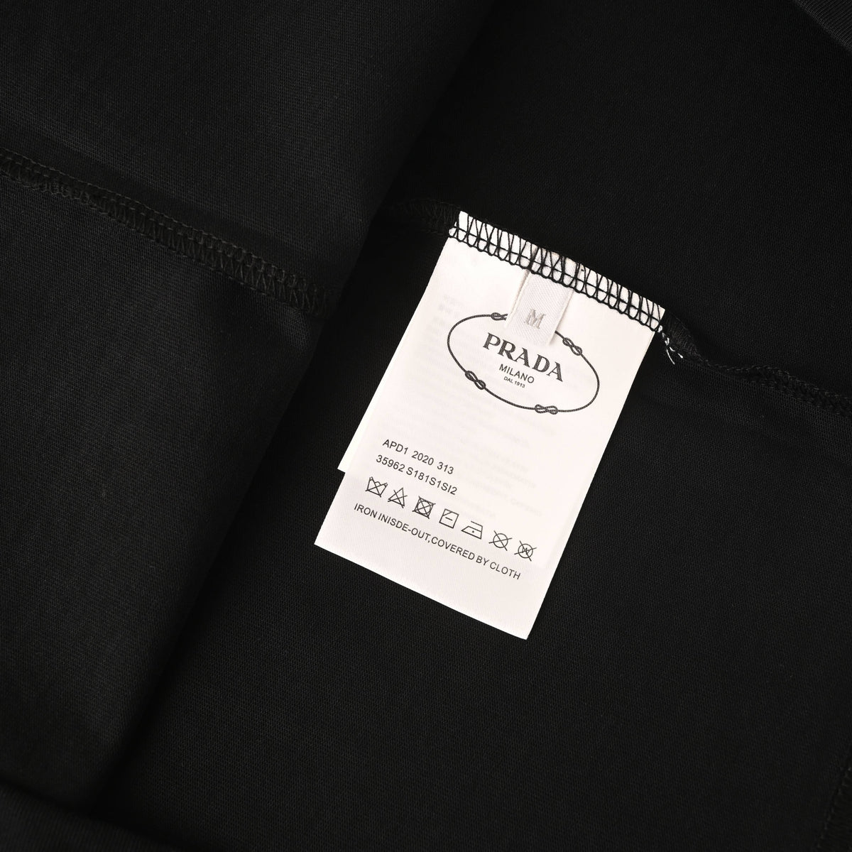 Prada Triangle Logo & Lettering Print Short-Sleeve T-Shirt