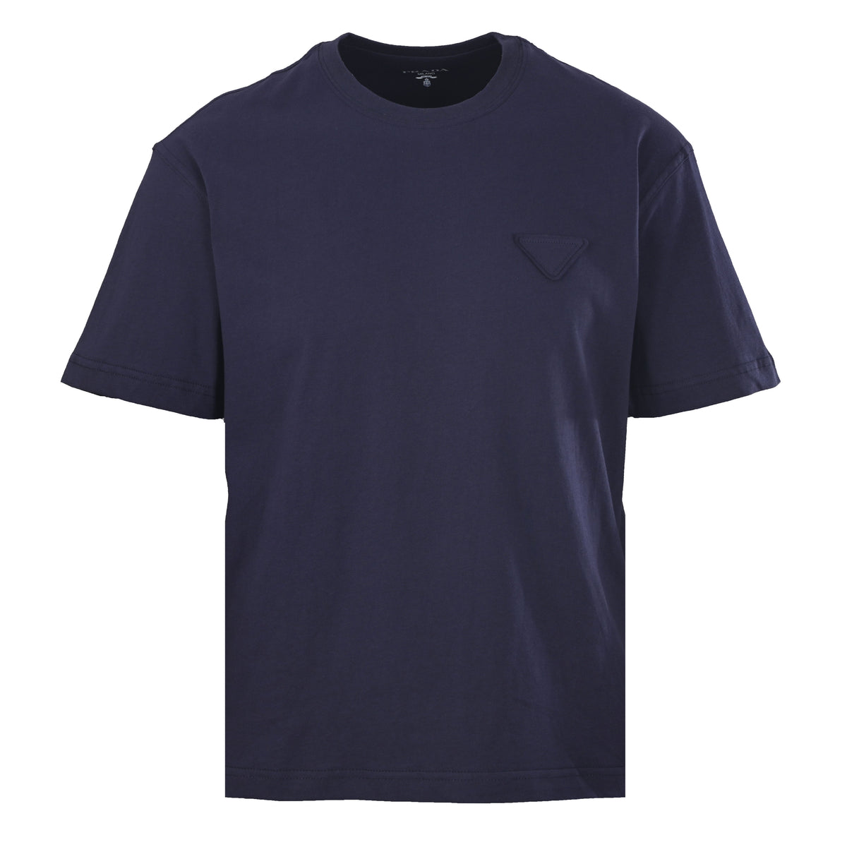Prada Relaxed-Fit Cotton T-Shirt with Tricolor Label | Short Sleeve