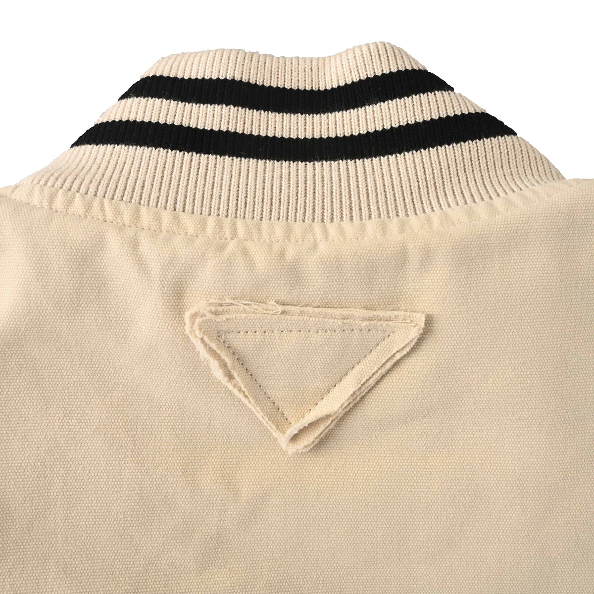 Prada Cotton Canvas Padded Varsity Jacket with Embroidered Patches