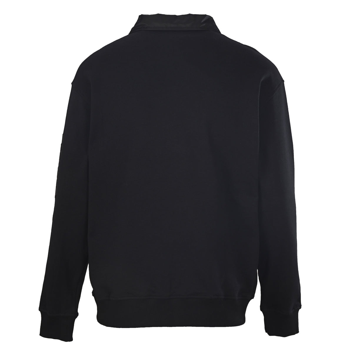 Prada Cotton Terry Half-Zip Sweatshirt with Nylon Collar