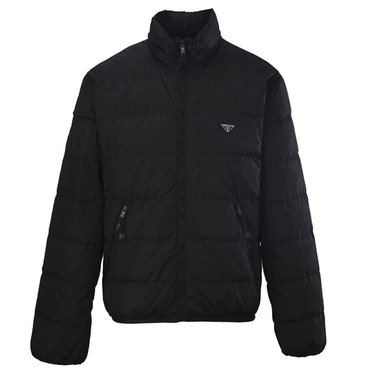 Prada Relaxed-Fit Recycled Nylon Down Jacket with Triangle Logo