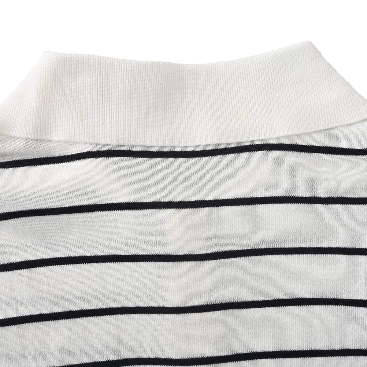 PRADA Striped Knit Short-Sleeve Polo Shirt with Embroidered Logo
