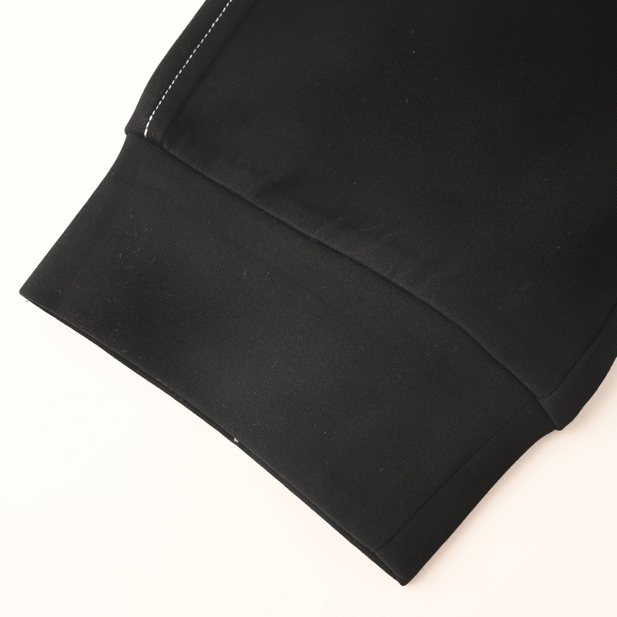 PRADA Black Contrast-Stitch Tapered Joggers with Triangle Logo