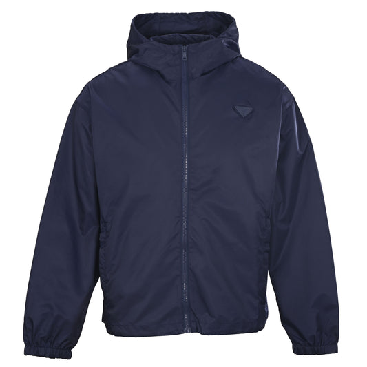 Prada Triangle Logo Recycled Nylon Hooded Jacket in Relaxed Fit