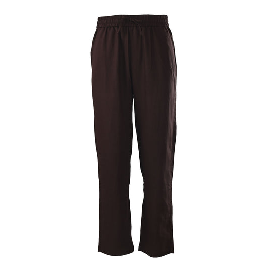 Prada Men's Linen Casual Trousers with Triangle Plaque