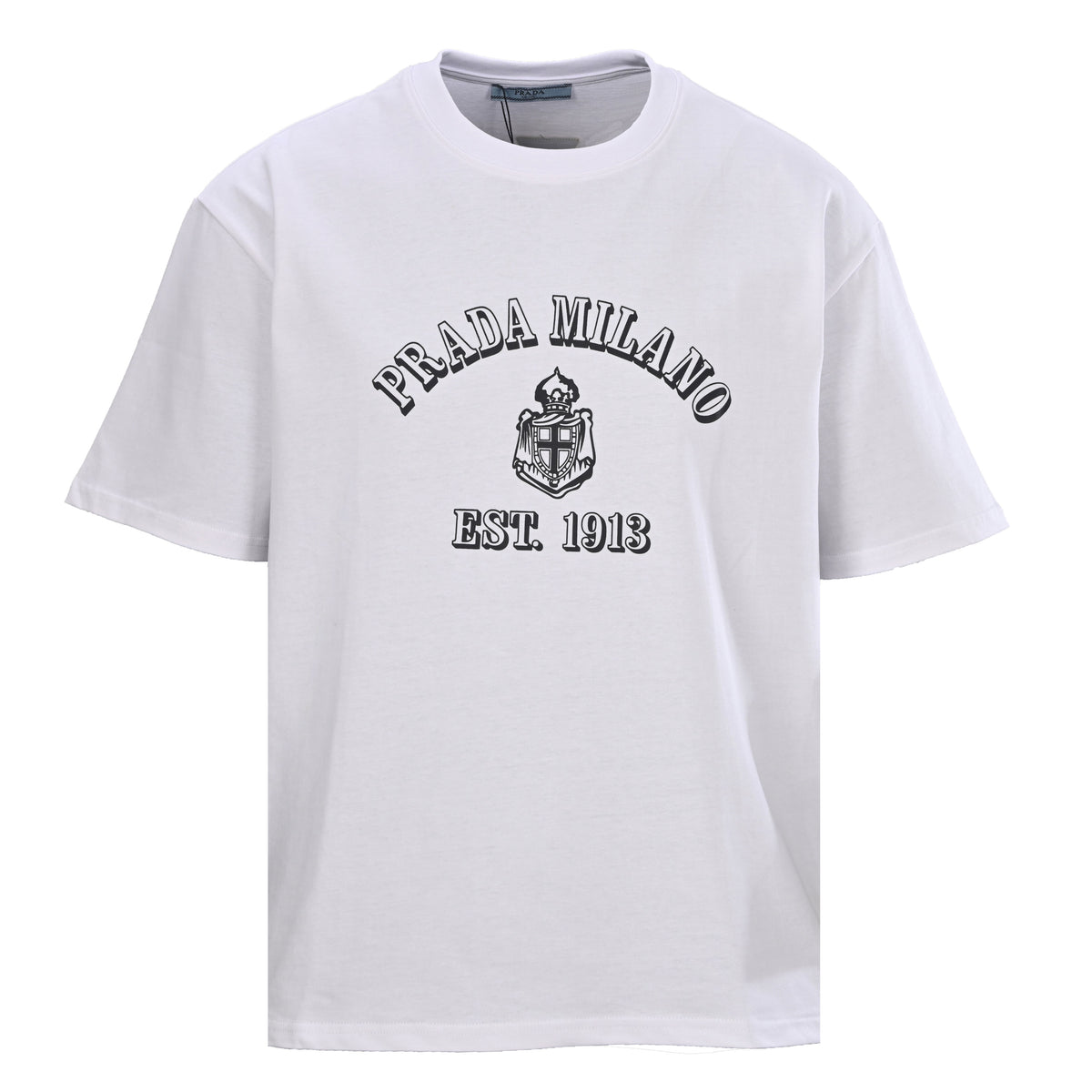 Prada Unisex Cotton Jersey Short Sleeve T-Shirt with Letter Logo