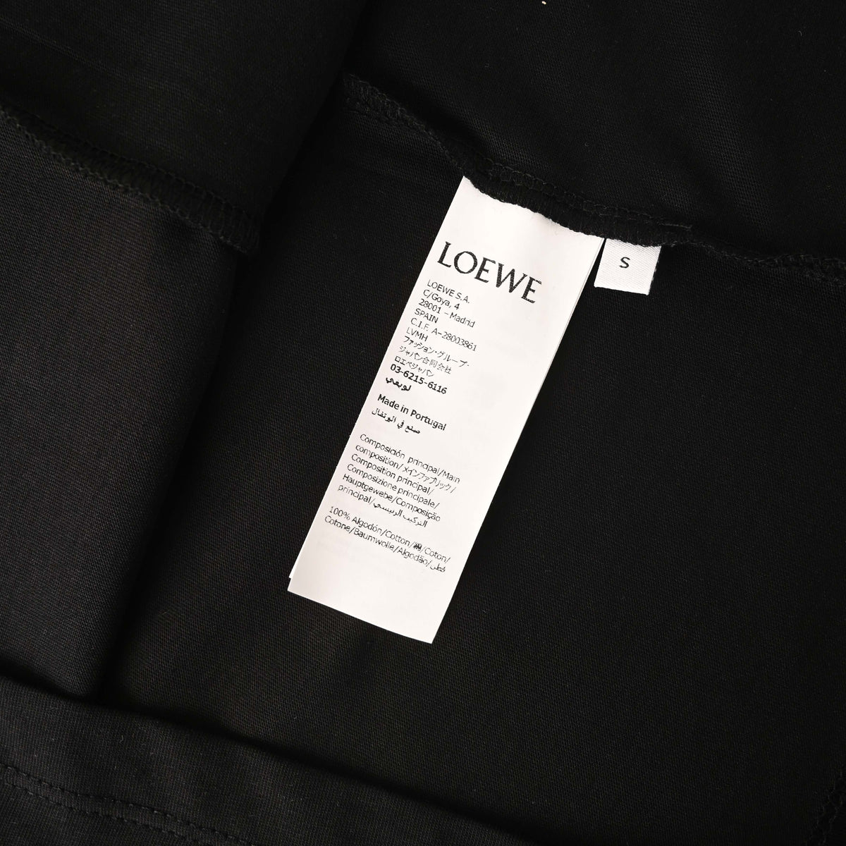 162_LOEWE罗意威 刺绣方标LOGO短袖T恤