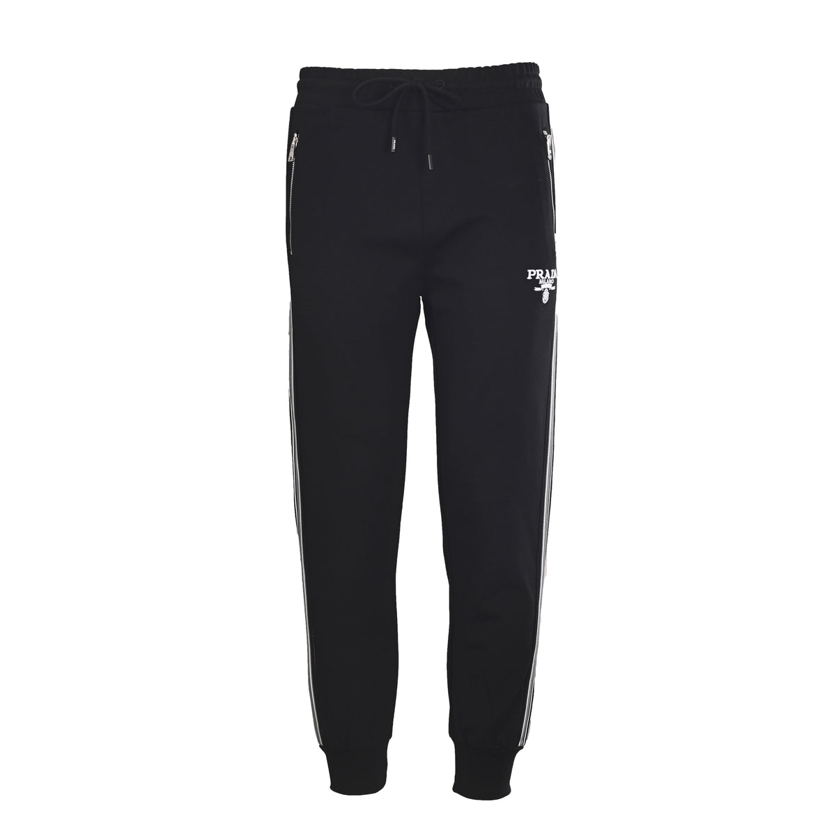 Prada Unisex Lightweight Pants with Zip Pockets & Side Webbing