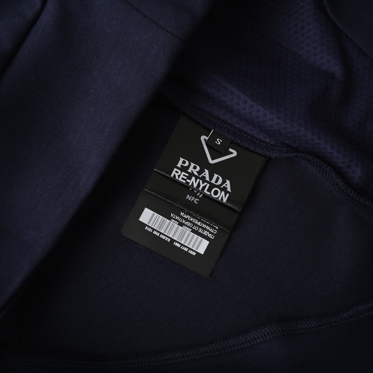 Prada Relaxed-Fit Half-Zip Hoodie with Recycled Nylon Panels & Triangle Logo
