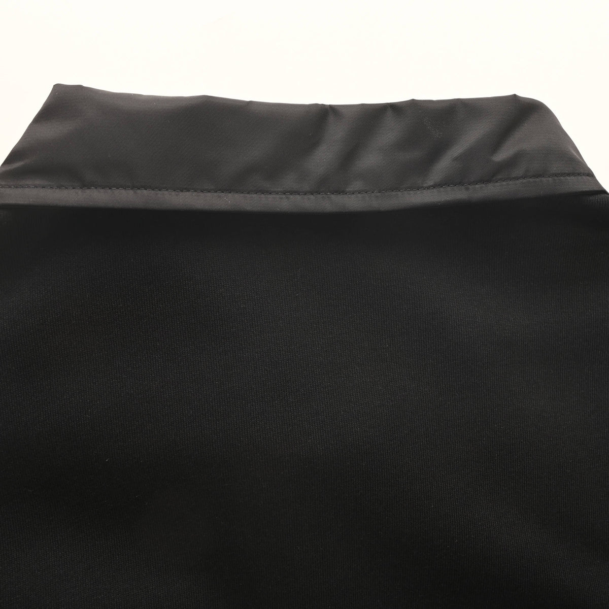Prada Cotton Terry Half-Zip Sweatshirt with Nylon Collar