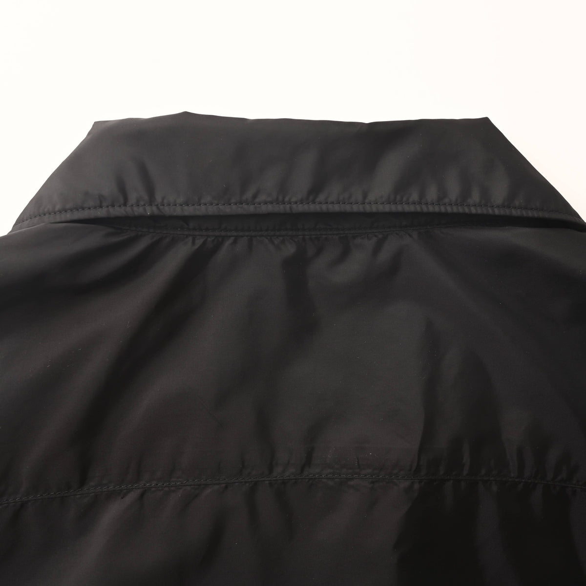 Prada Lightweight Nylon Zip-Up Jacket with Triangle Logo & Turn-Down Collar