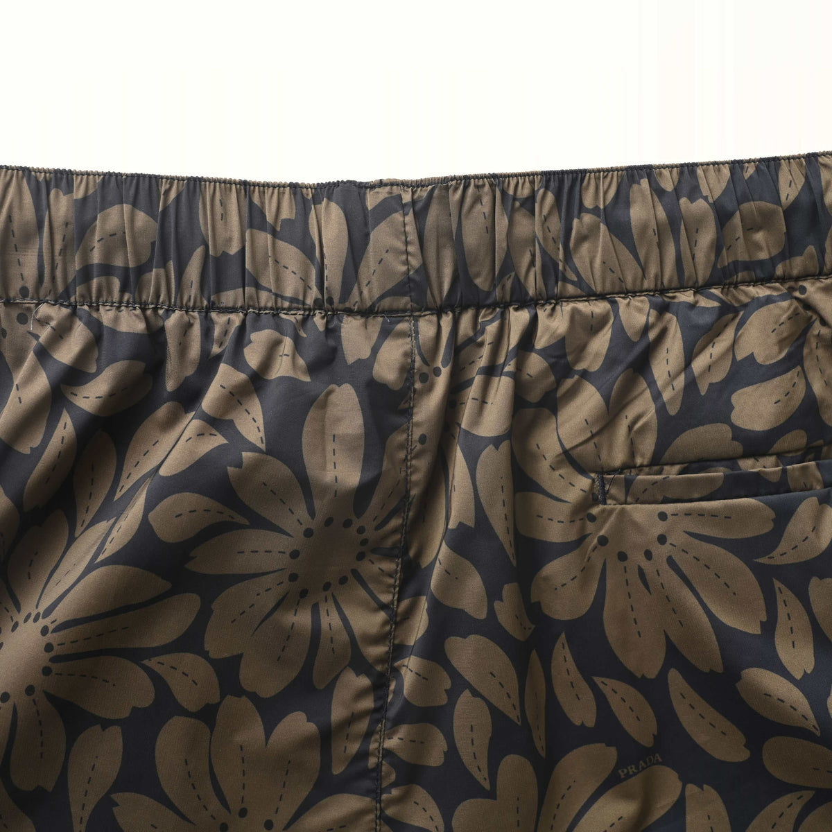 Prada Floral Digital-Print Nylon Shorts