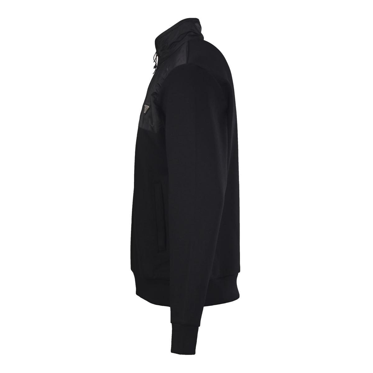 PRADA Unisex Half-Zip Nylon Panel Hoodie
