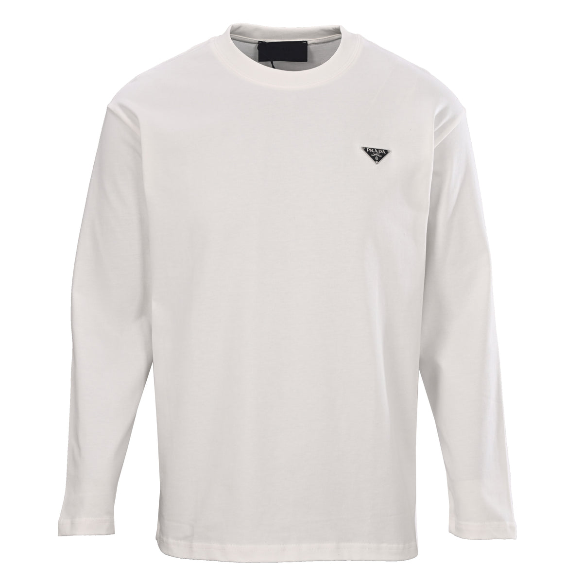 Prada Unisex Long Sleeve T-Shirt with Triangle Chest Logo