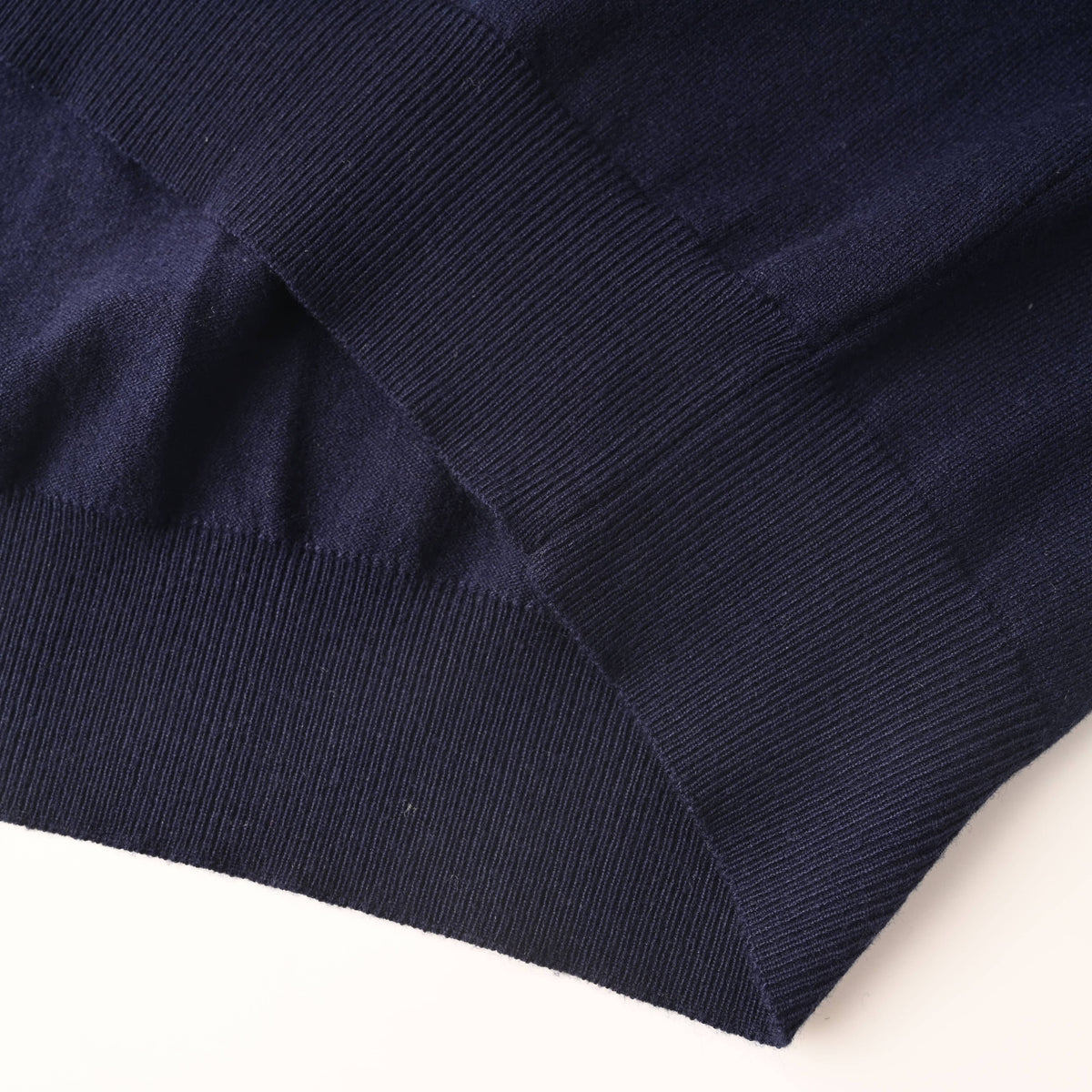 PRADA Navy Intarsia Logo Short-Sleeve Knit T-Shirt
