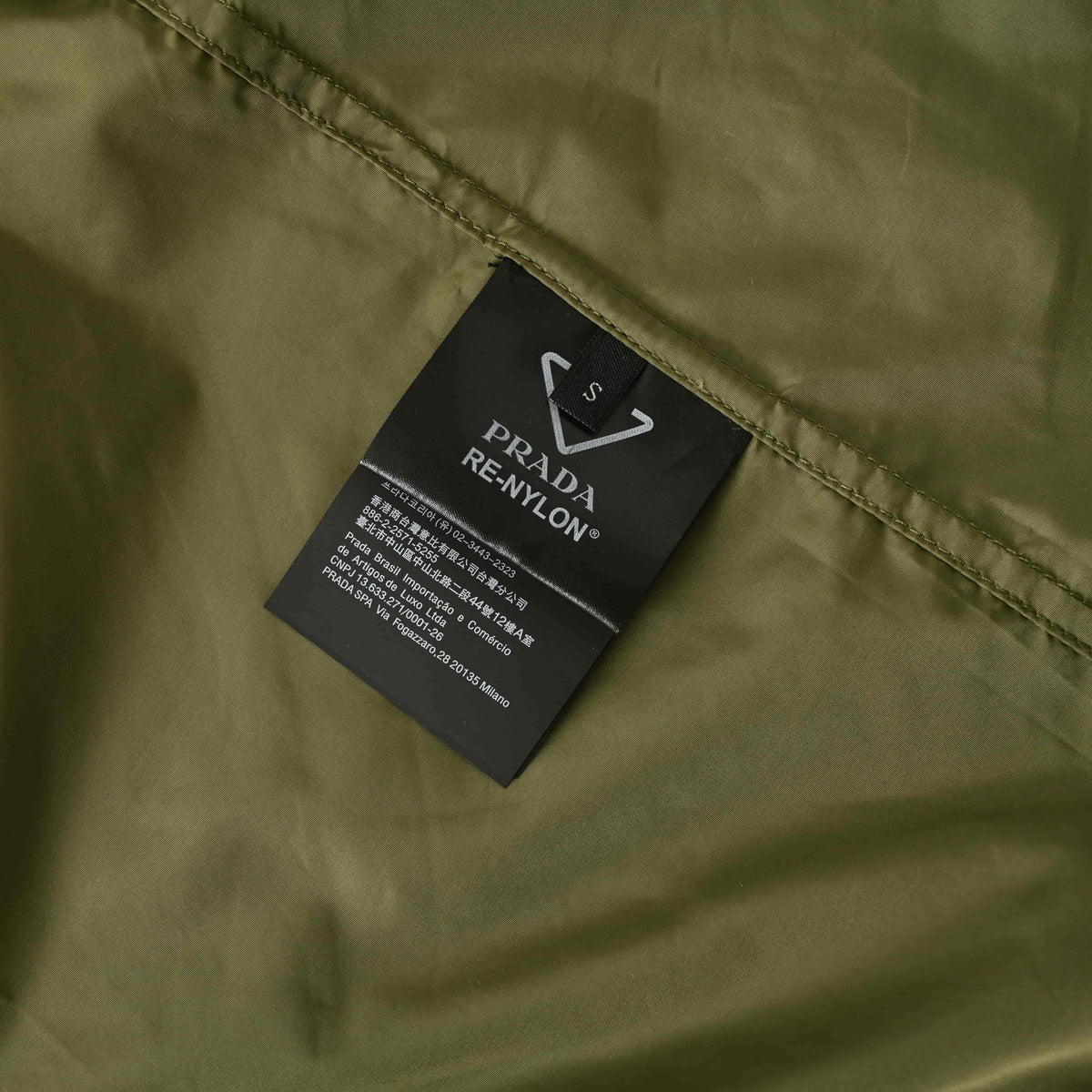 PRADA Oversized Recycled Nylon Zip-Up Short-Sleeve Shirt