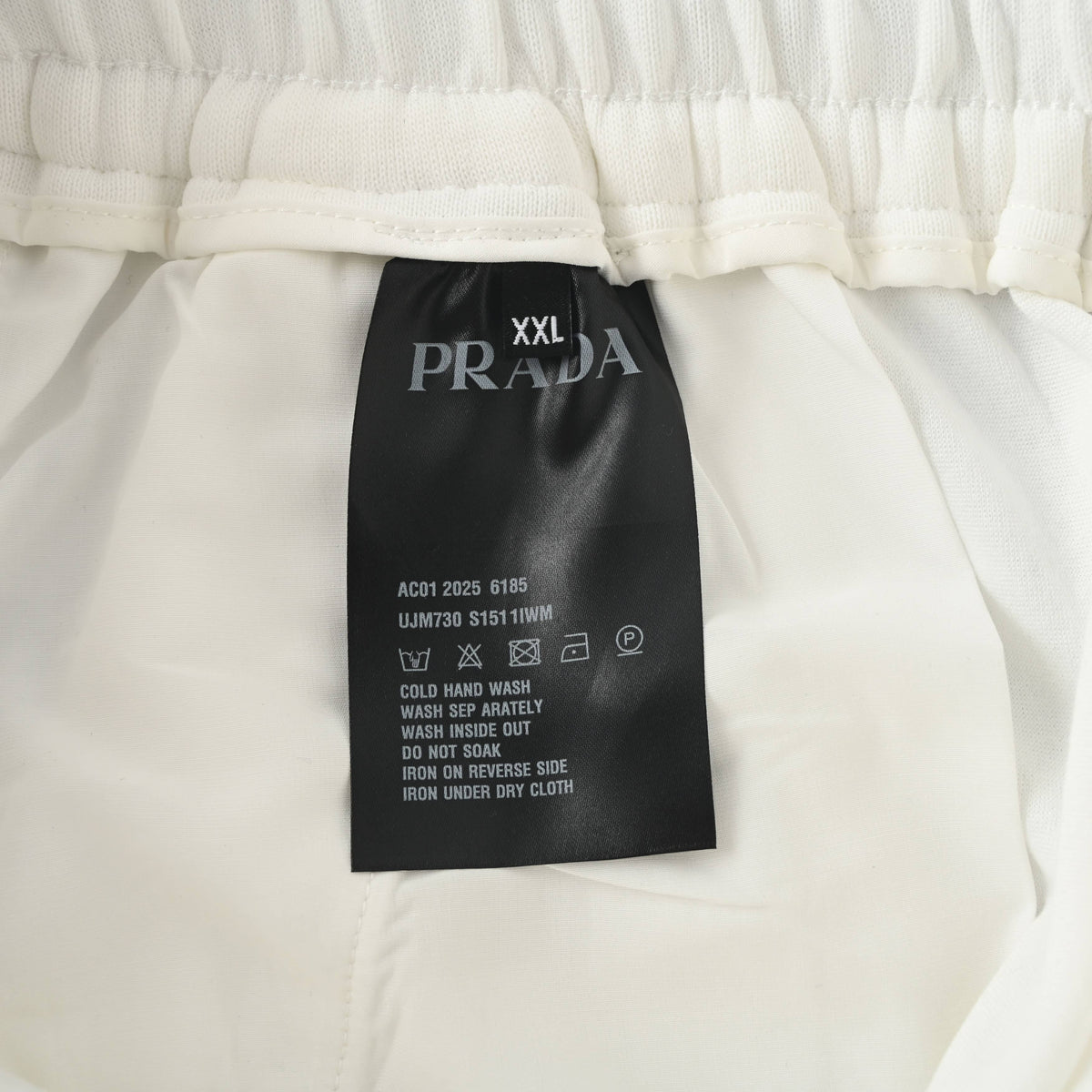 Prada Embroidered Badge & Lettering Shorts