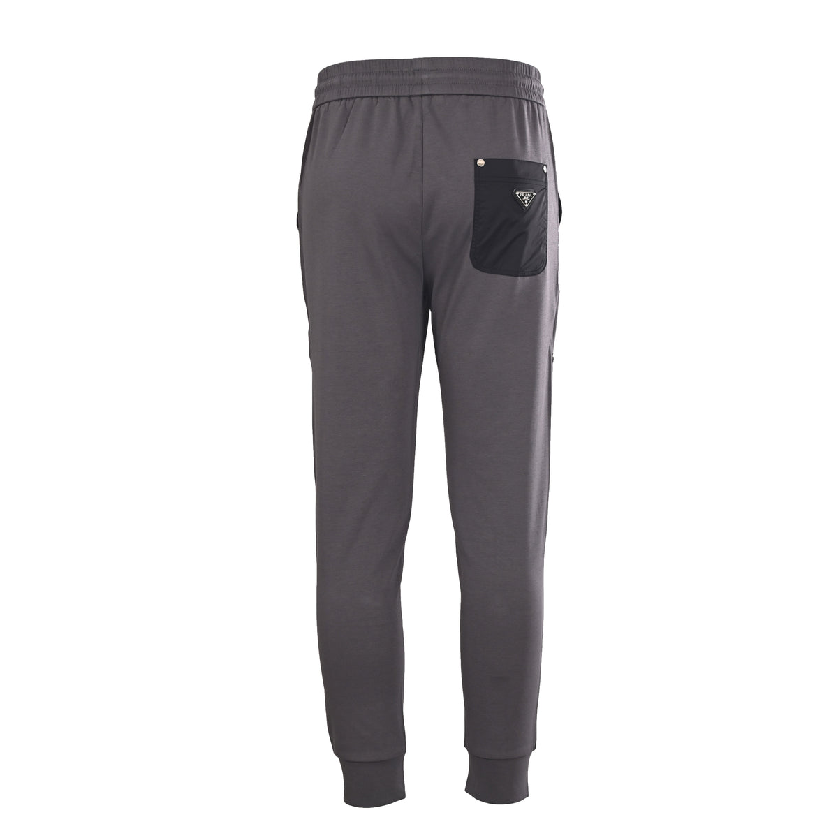 PRADA Contrast-Panel Tapered Joggers with Rivet Details