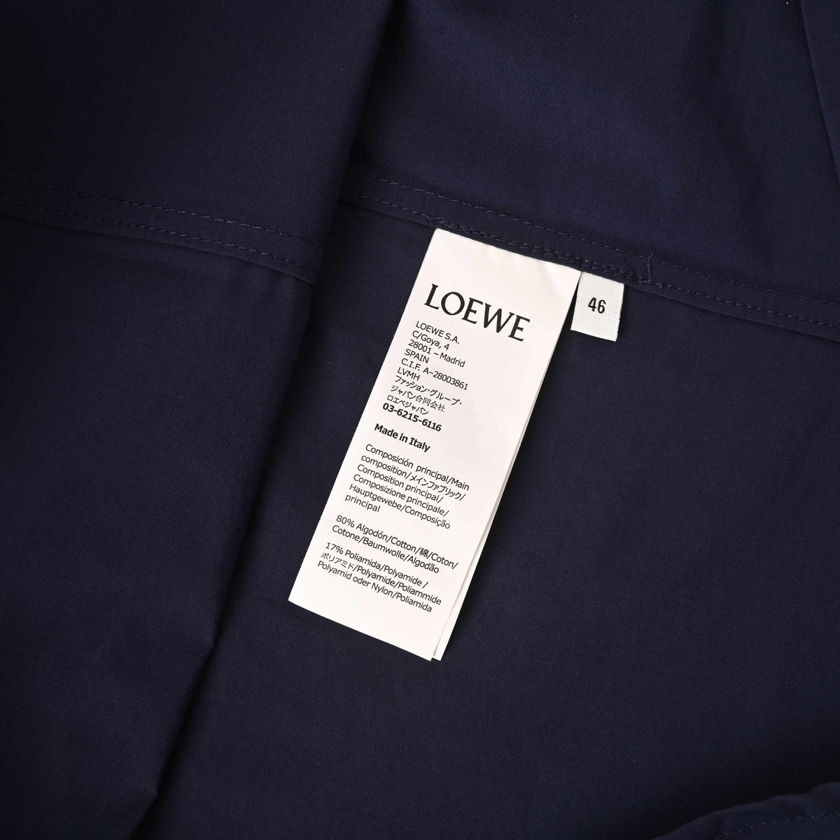 145_LOEWE罗意威 贴袋绣花短袖衬衫